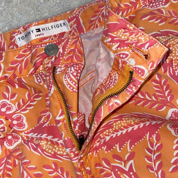 Tommy Hilfiger Pink and Orange Floral Flare Jeans - minor marks - Picture 7 of 8